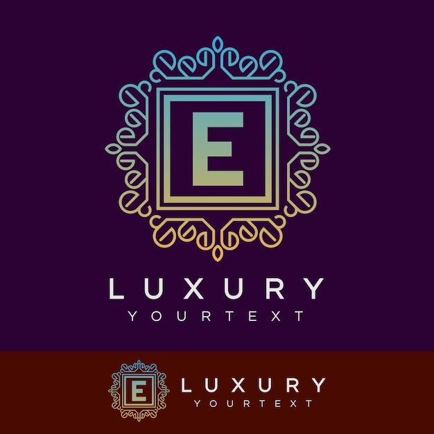 Vector luxury initial letter e logo design