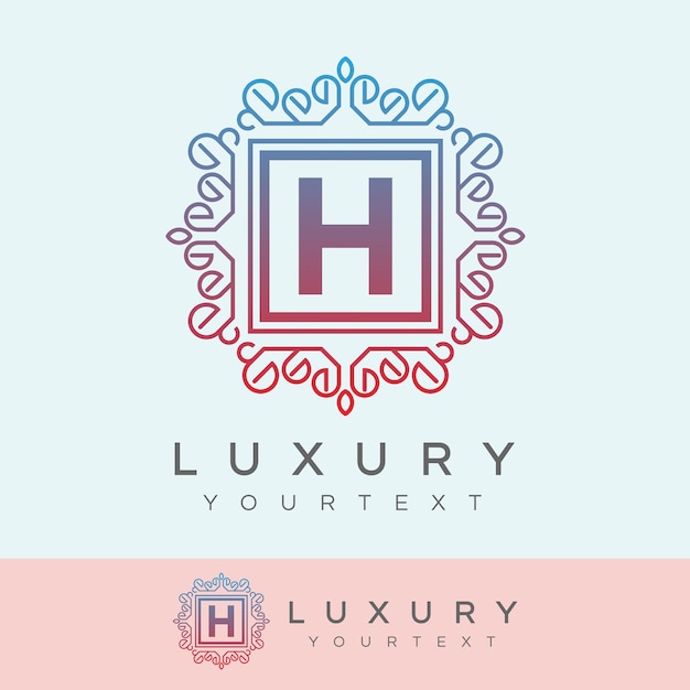 Vector luxury initial letter h logo design