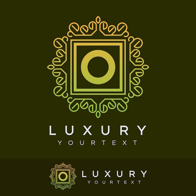 Vector luxury initial letter o logo design