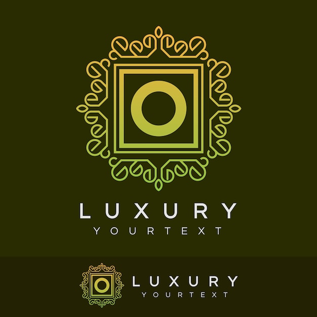 Luxury initial letter o logo design