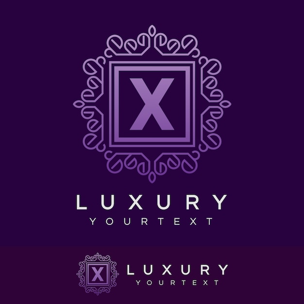 luxury initial Letter X Logo design