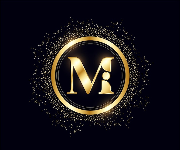 Роскошный начальный шаблон логотипа M для ресторана, королевской семьи, бутика, кафе, отеля, геральдики, ювелирных изделий и т. д.