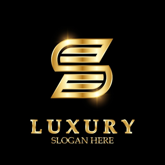 Luxury initial S logo design for business and brand identity