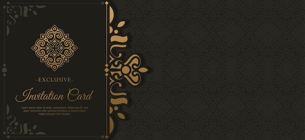 Luxury invitation background style ornamental pattern