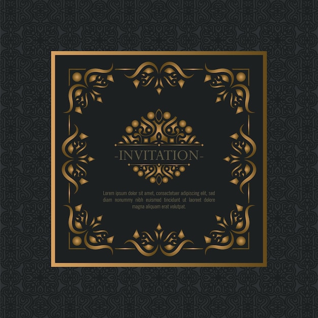 Luxury invitation background style ornamental pattern