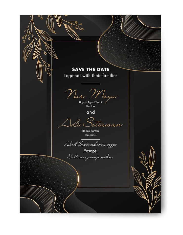 Vector luxury invitation card template 02