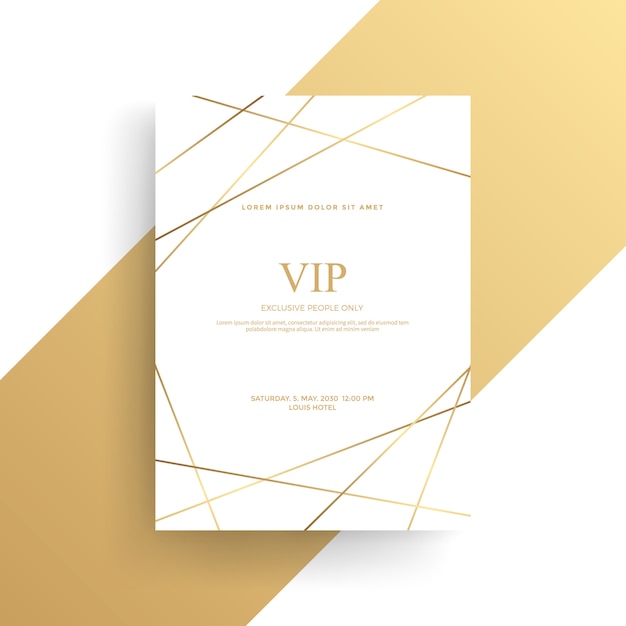 Luxury invitation card with golden texture