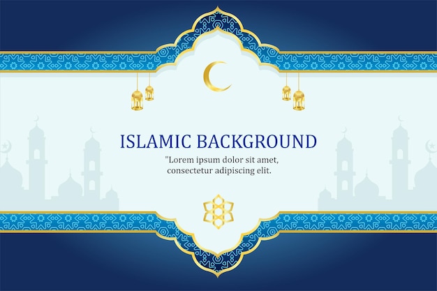 Vector luxury islamic landscape design background vector