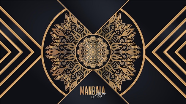 LUXURY Islamic ornamental mandala background design, circular pattern in form of mandala for henna,