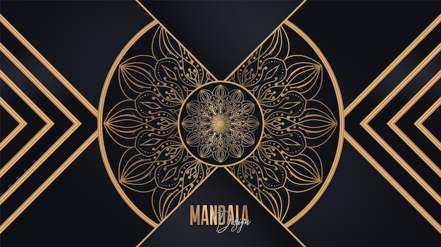 LUXURY Islamic ornamental mandala background design, circular pattern in form of mandala for henna,