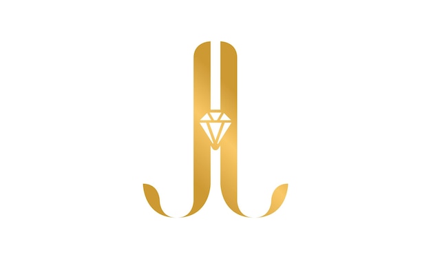 Luxury j jewelery logo template