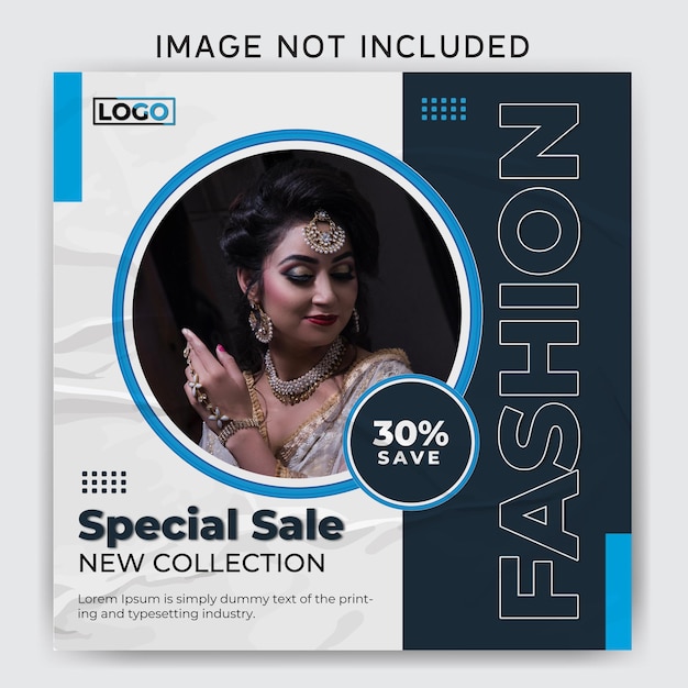 Luxury jewelry fashion social media instagram post banner or square flyer sale design template