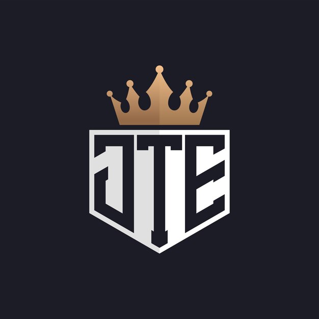 luxury jte logo with crown elegant initials jte letter logo for exclusive brands letter jte monogram for highend businesses