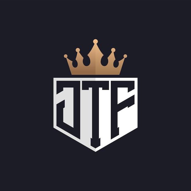 luxury jtf logo with crown elegant initials jtf letter logo for exclusive brands letter jtf monogram for highend businesses