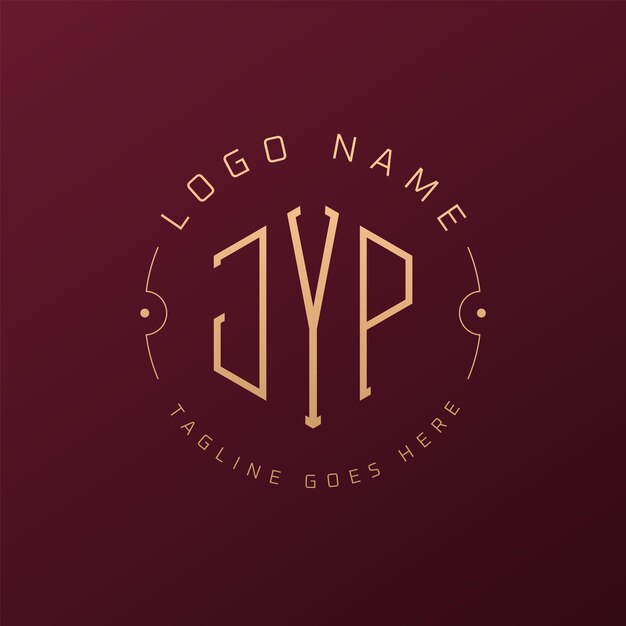 Luxury JYP Logo Design Elegant Letter JYP Monogram Logo Minimalistisch Polygon JYP Logo Ontwerp Template