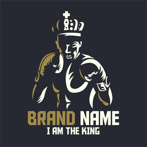 Luxury king boxing logo