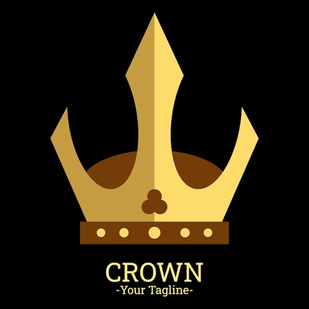 Luxury king crown logo Free Vector