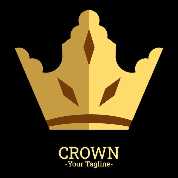 Luxury king crown logo Free Vector