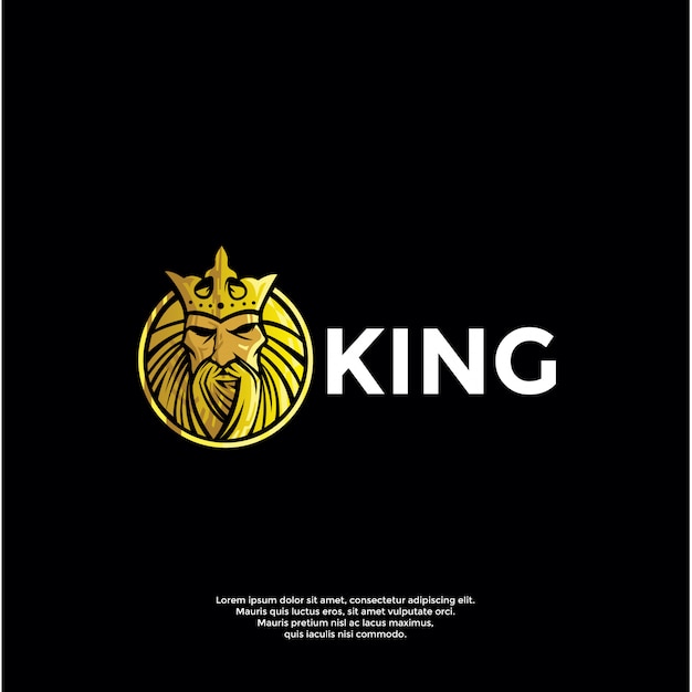 Luxury king logo template