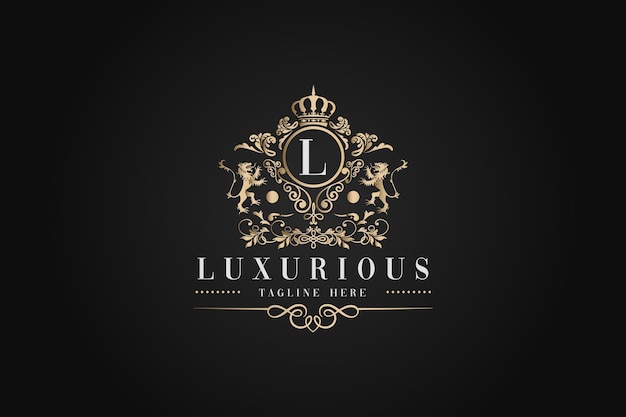 Vector luxury koninklijk logo