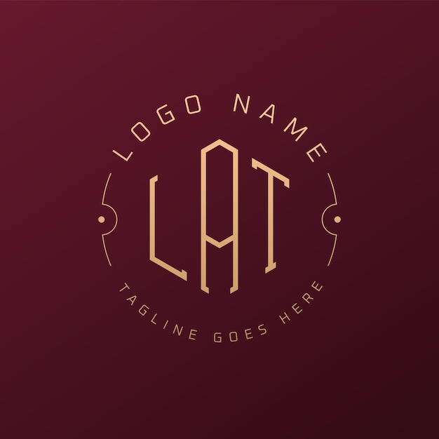 Luxury LAT Logo Design Elegant Letter LAT Monogram Logo Minimalist Polygon LAT Logo Design Template