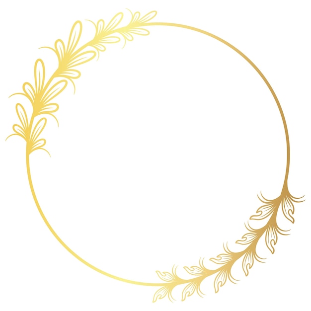 Luxury leaf circle for wedding