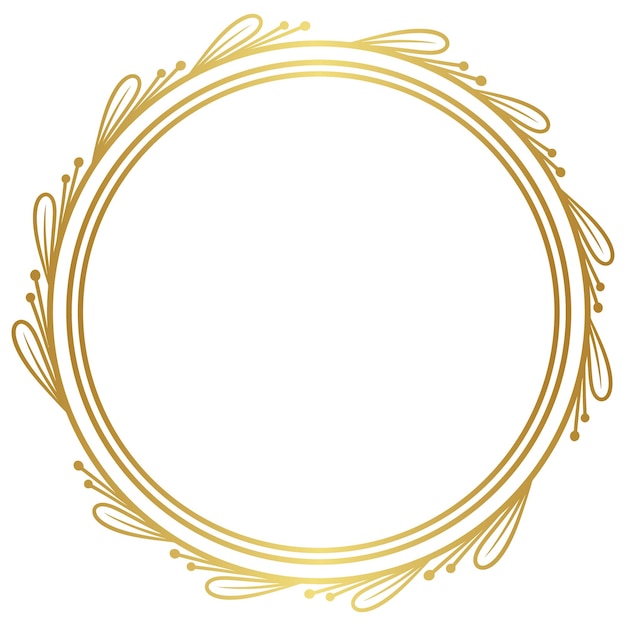 Vector luxury leaf circle for wedding