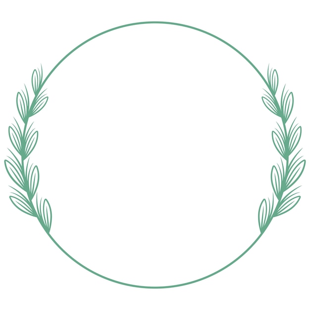 Luxury leaf circle for wedding