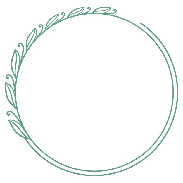 Vector luxury leaf circle for wedding