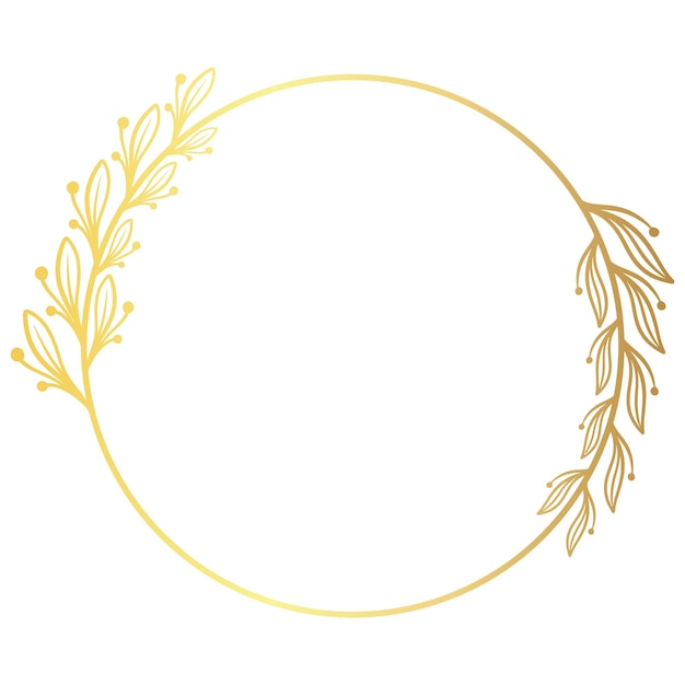 luxury leaf circle for wedding