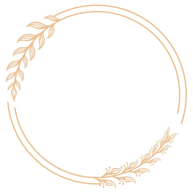 Vector luxury leaf circle for wedding