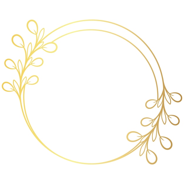 Luxury leaf circle for wedding