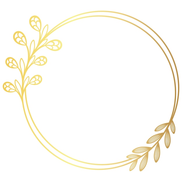 luxury leaf circle for wedding