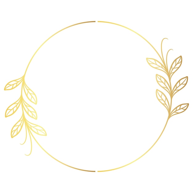 luxury leaf circle for wedding