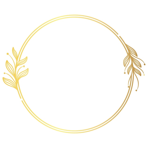 Vector luxury leaf circle for wedding