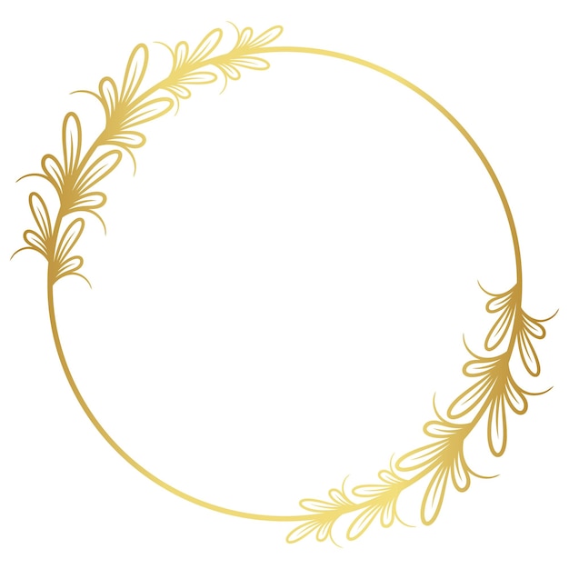 Luxury leaf circle for wedding