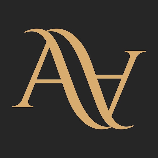 Vector luxury letter aa logo design template