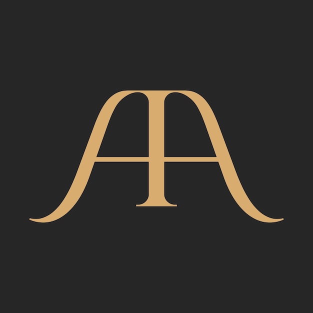 luxury letter AA logo design template