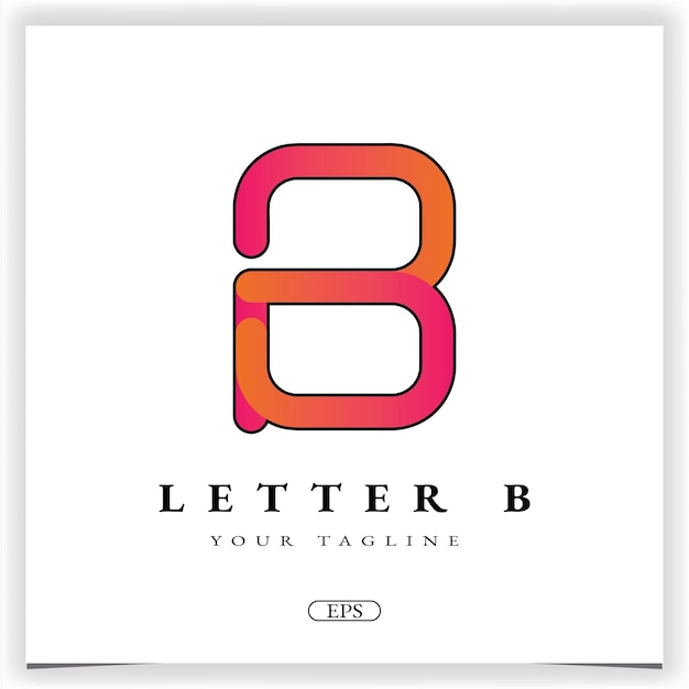 Lusso lettera b logo premium elegante modello vettoriale eps 10