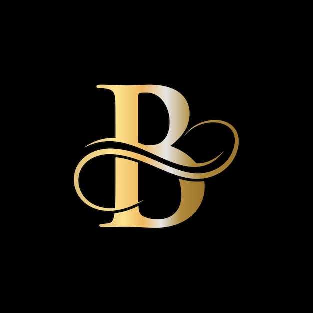 Luxury letter b logo template. luxurious b logotype for fashion, beauty and spa sign