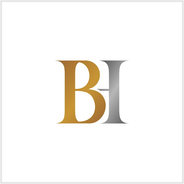 Vector luxury letter bh logo