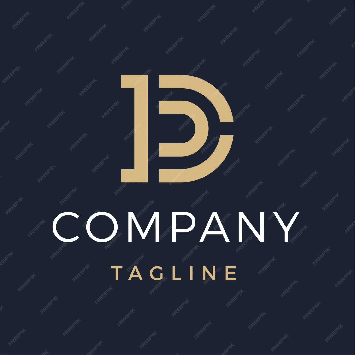 Premium Vector | Luxury letter d monogram logo