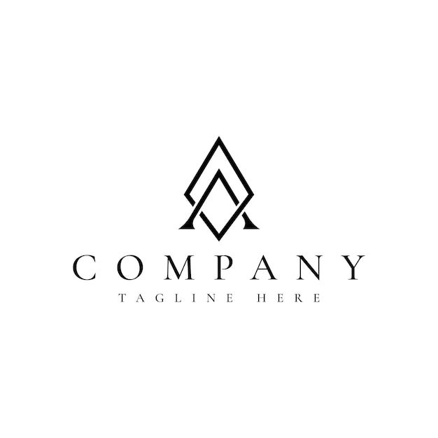 luxury letter A diamond vector logo design