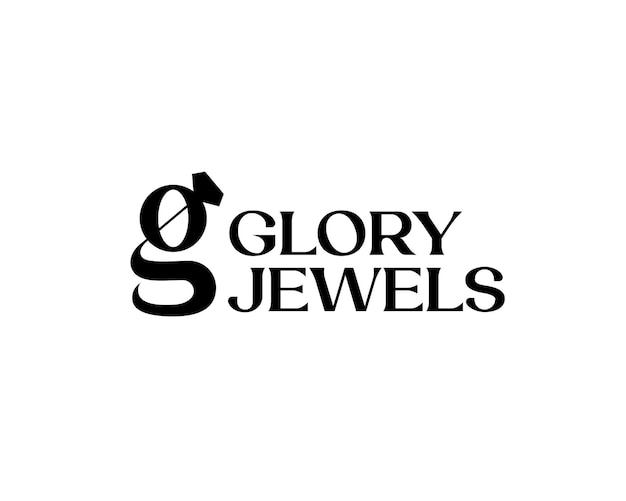美容とファッションビジネスのための豪華な文字gジュエリーのロゴのアイコン