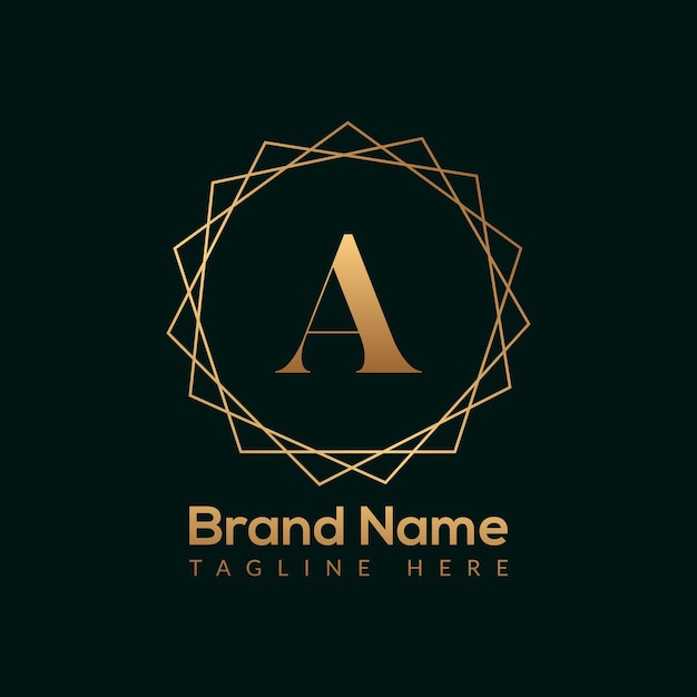 Vector luxury letter a gold queen design logo. elegant gold logo design consept for boutique,restaurant.