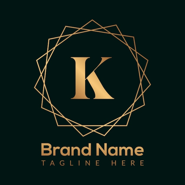 Luxury letter k gold queen design logo. elegant gold logo design consept for boutique, wedding.