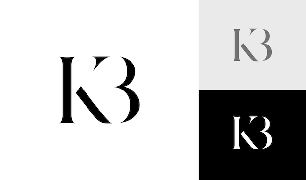 Luxury letter KB monogram logo design