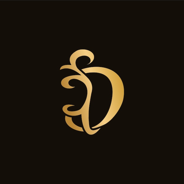 Vector luxury letter logo design