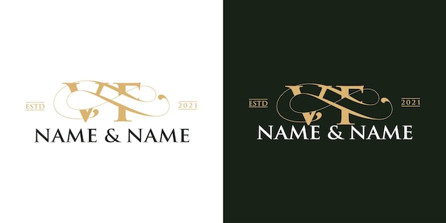 Design del logo della lettera di lusso