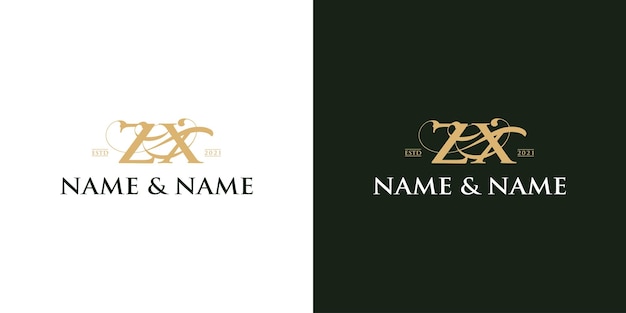 Vettore design del logo della lettera di lusso